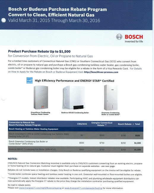 Bosch Boiler Rebates