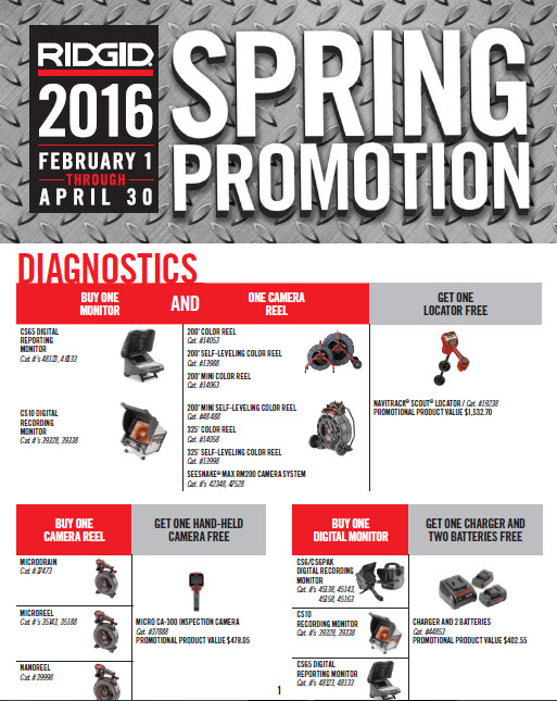 RIDGID 2016 Spring Promotion